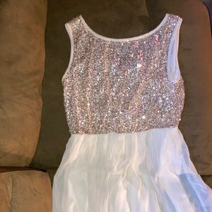Gold Sequin & Cream Issi Dress
